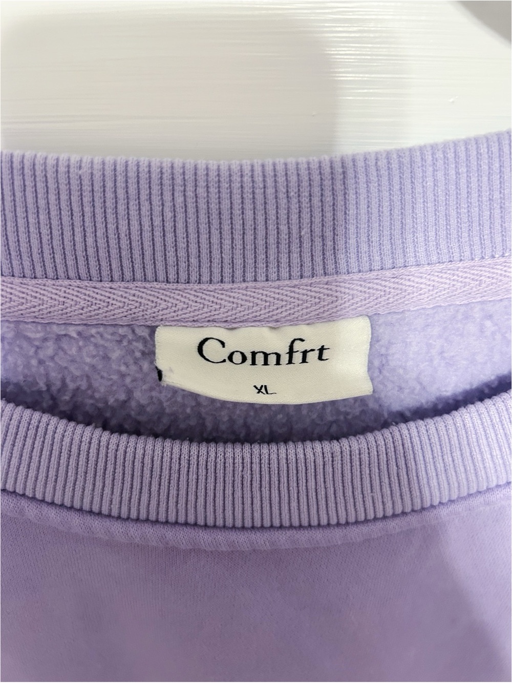 Comfort Oversized Lavender Crewneck Sweatshirt - Picture 3 of 4